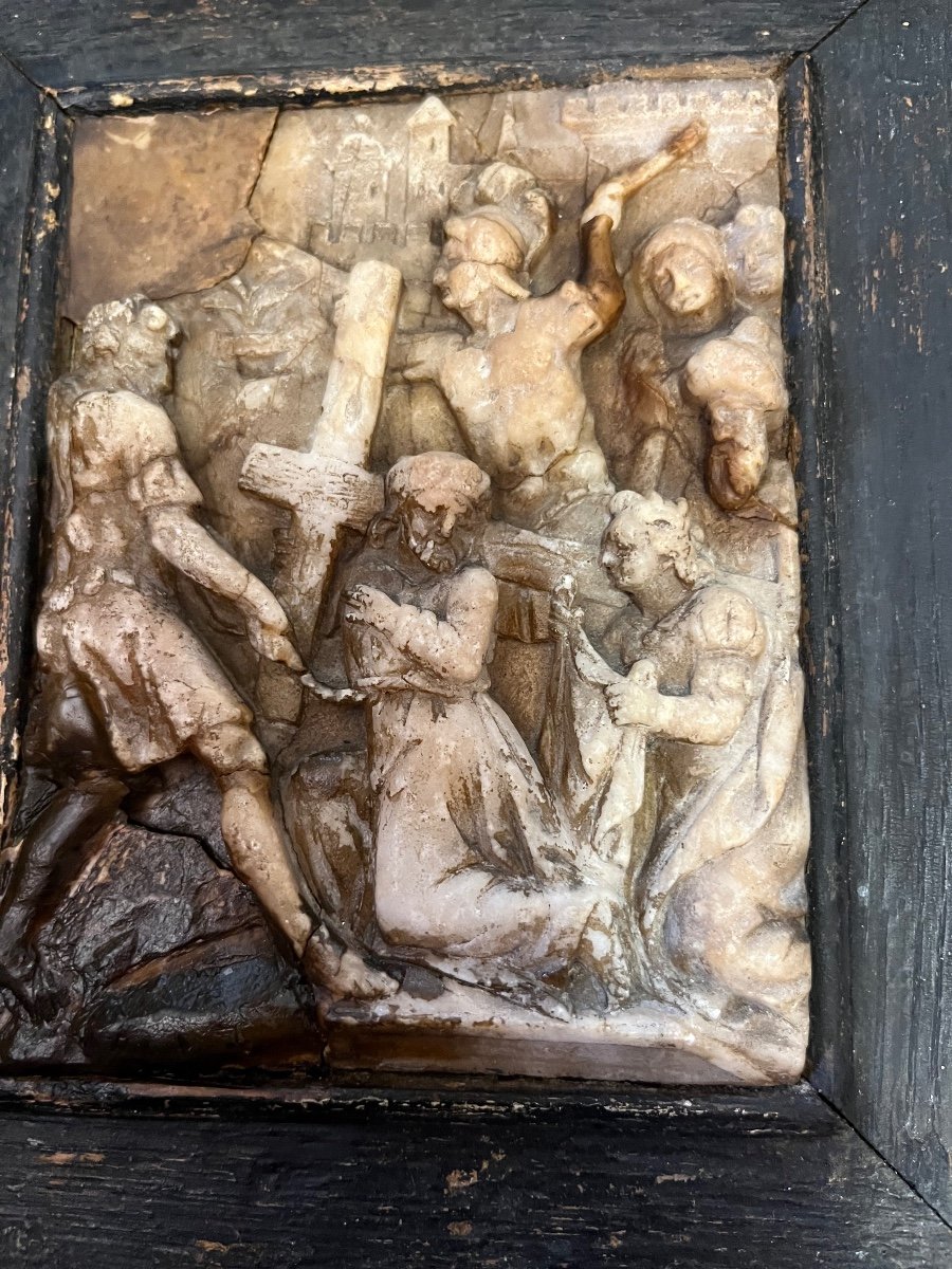 Malines Plaque, Carrying The Cross, 16th Century.-photo-3