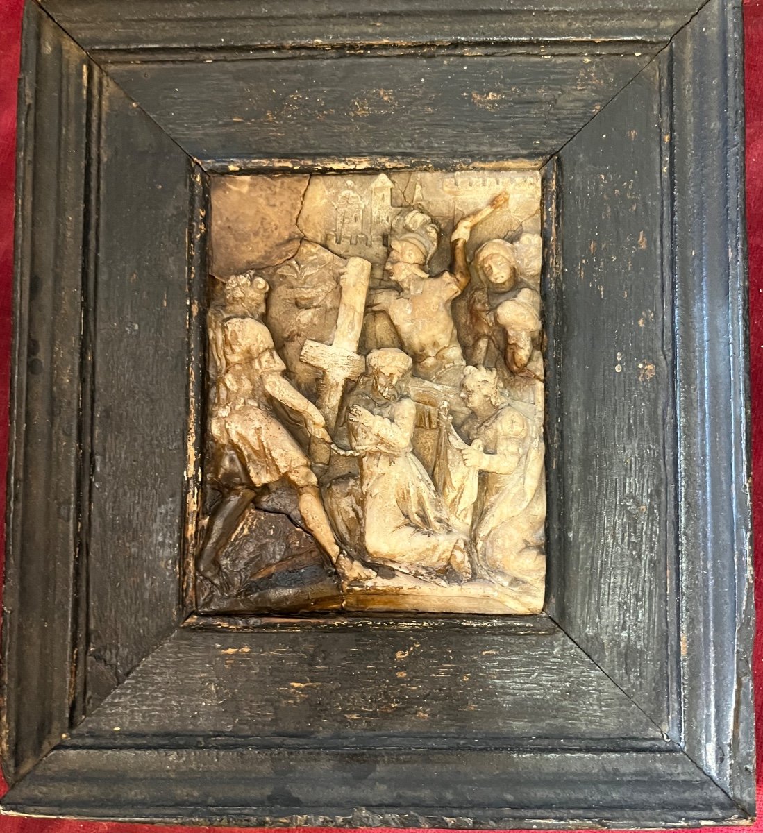 Malines Plaque, Carrying The Cross, 16th Century.