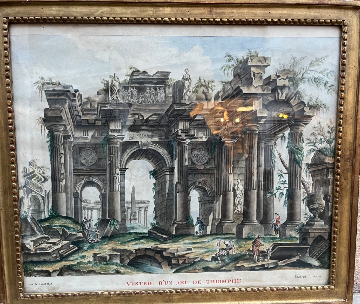 Large And Beautiful Drawing, In The Spirit Of Imaginary Views Of Ancient Roman Ruins.