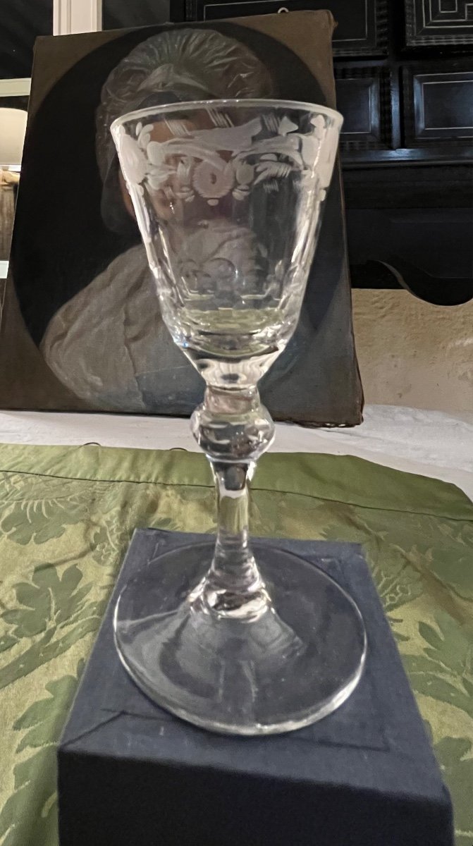 18th Century Engraved Glass From France-photo-4