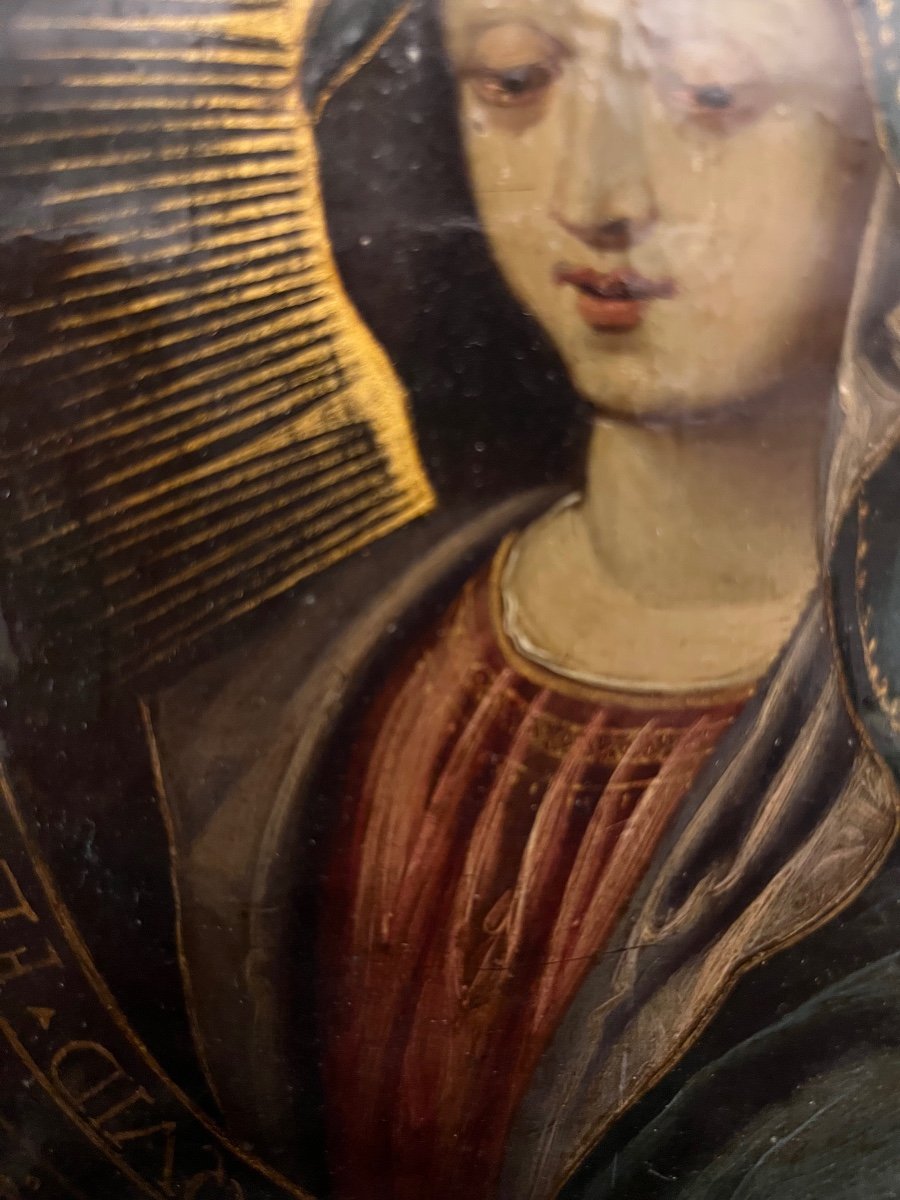 Rare Paire De Peintures Religieuses Sur Cuivre, XVII éme Siècle, Italie.-photo-3