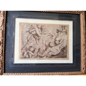 French Drawing 17th. Framing Late 17th Century.