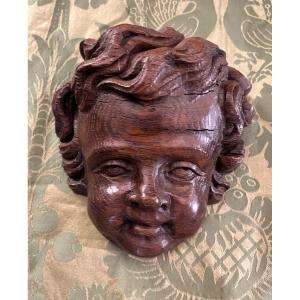 Head Of Putti Or Cherub, 17th Century, France.