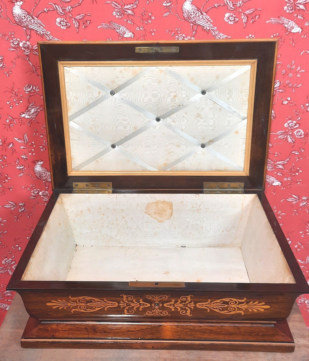 Rosewood Box From The Charles-x XIXth Century-photo-1