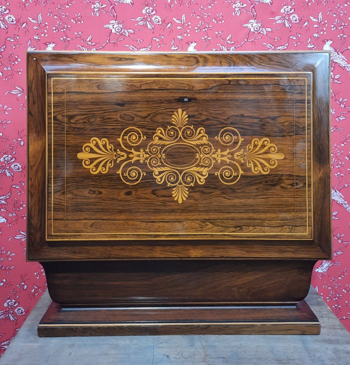 Rosewood Box From The Charles-x XIXth Century-photo-3