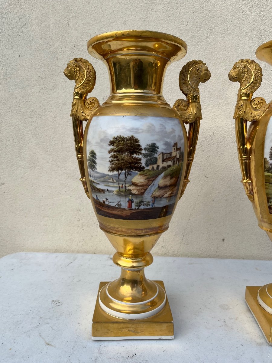 Paire De Vases Empire époque XIXème-photo-1