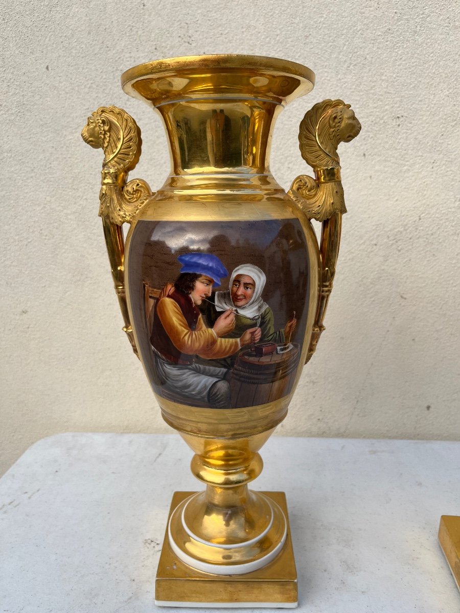 Paire De Vases Empire époque XIXème-photo-4