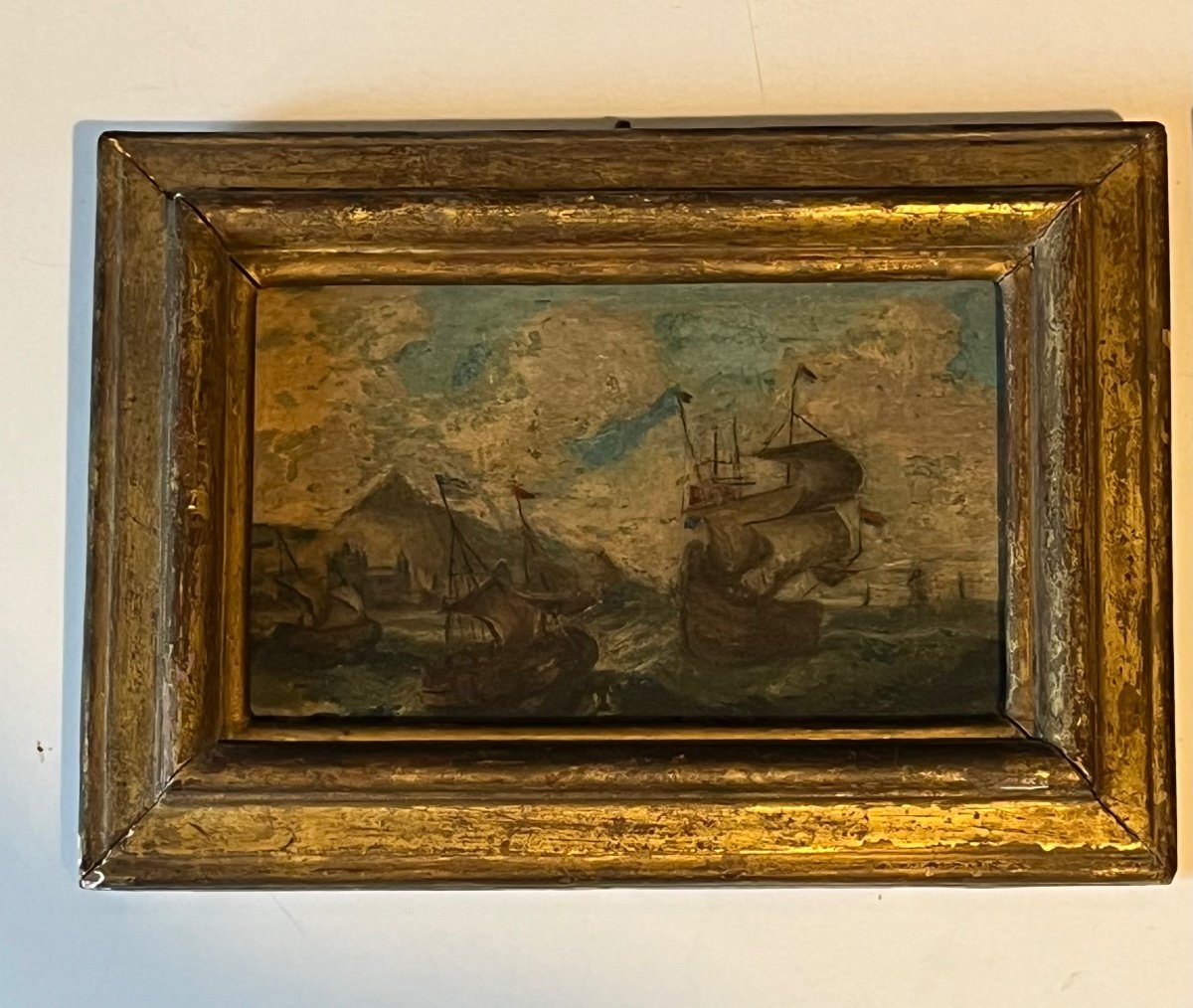 Pair Of 19th Century Marine View Paintings-photo-2