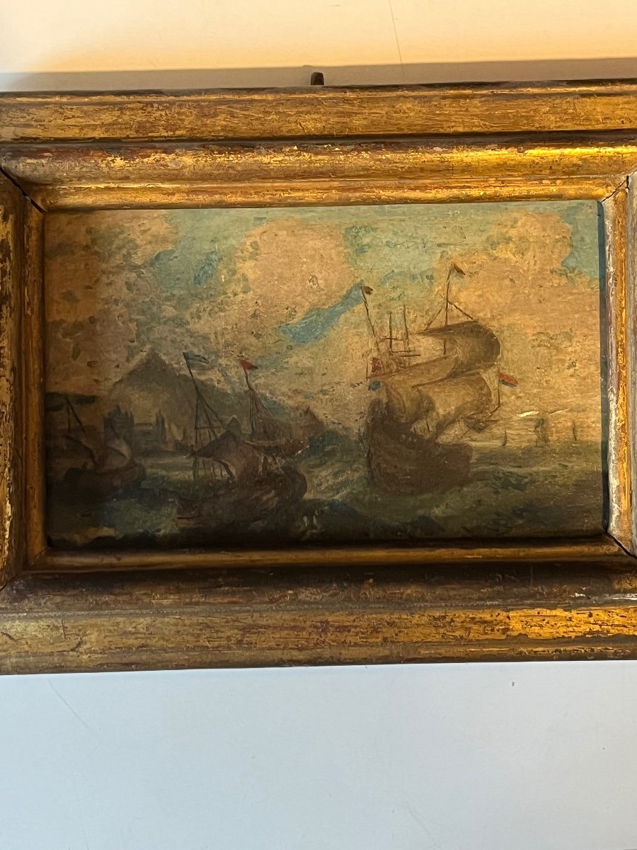 Pair Of 19th Century Marine View Paintings-photo-1