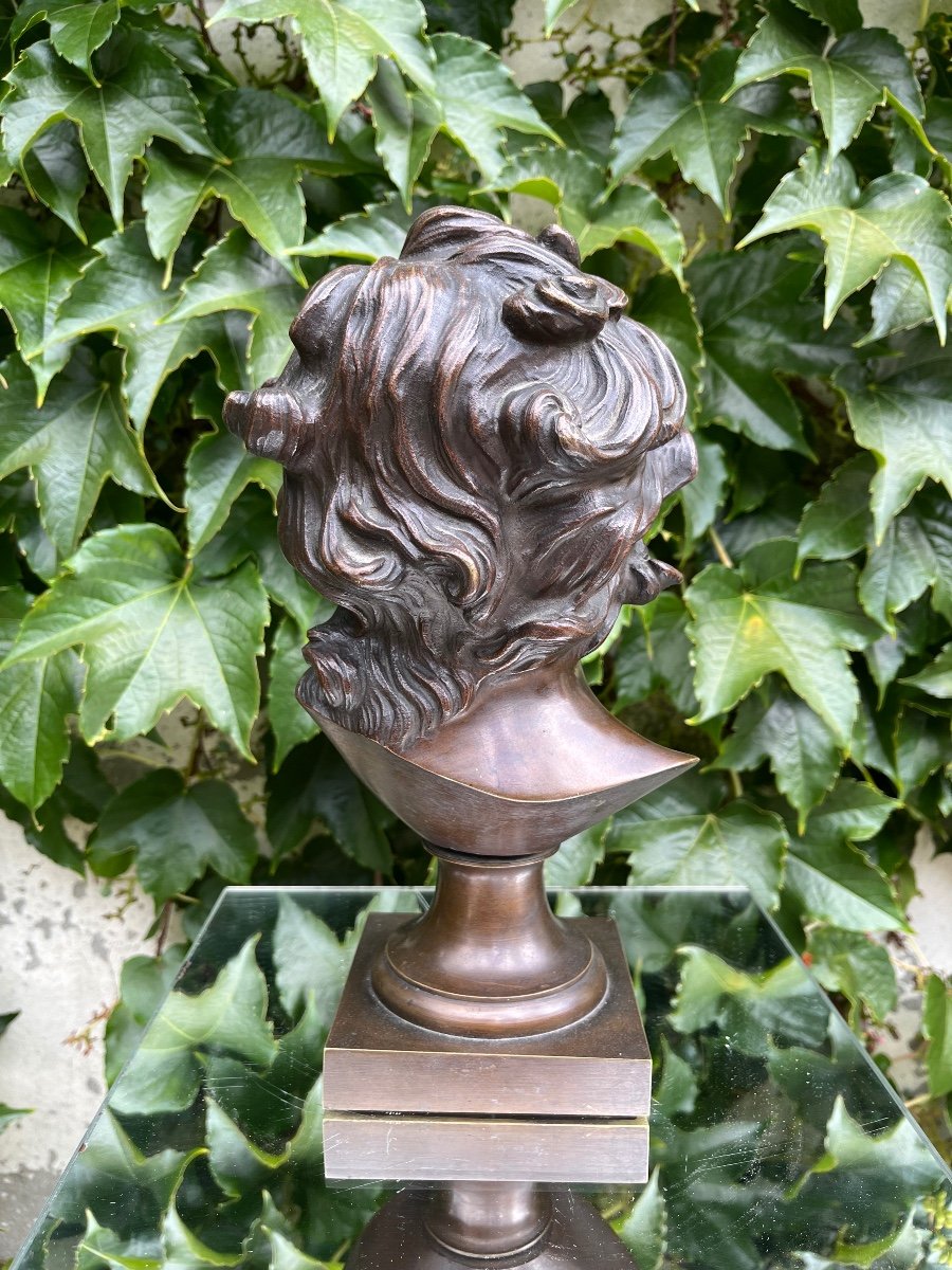 Bronze Bust After Carpeaux, 19th Century-photo-4