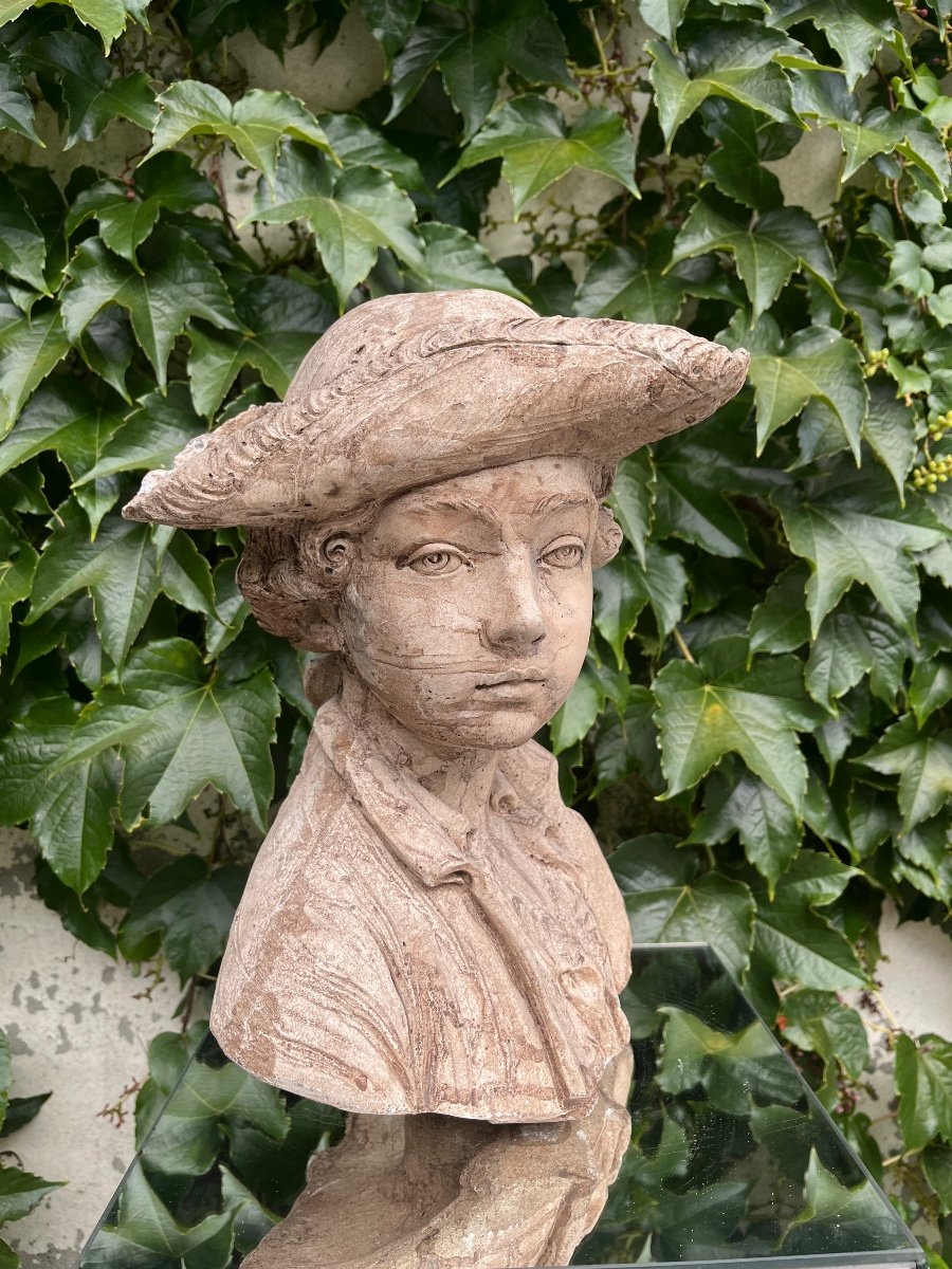 Buste D’un Enfant Au Chapeau-photo-2