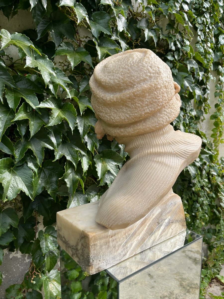 Bust Of A Woman With A Bonnet.-photo-2