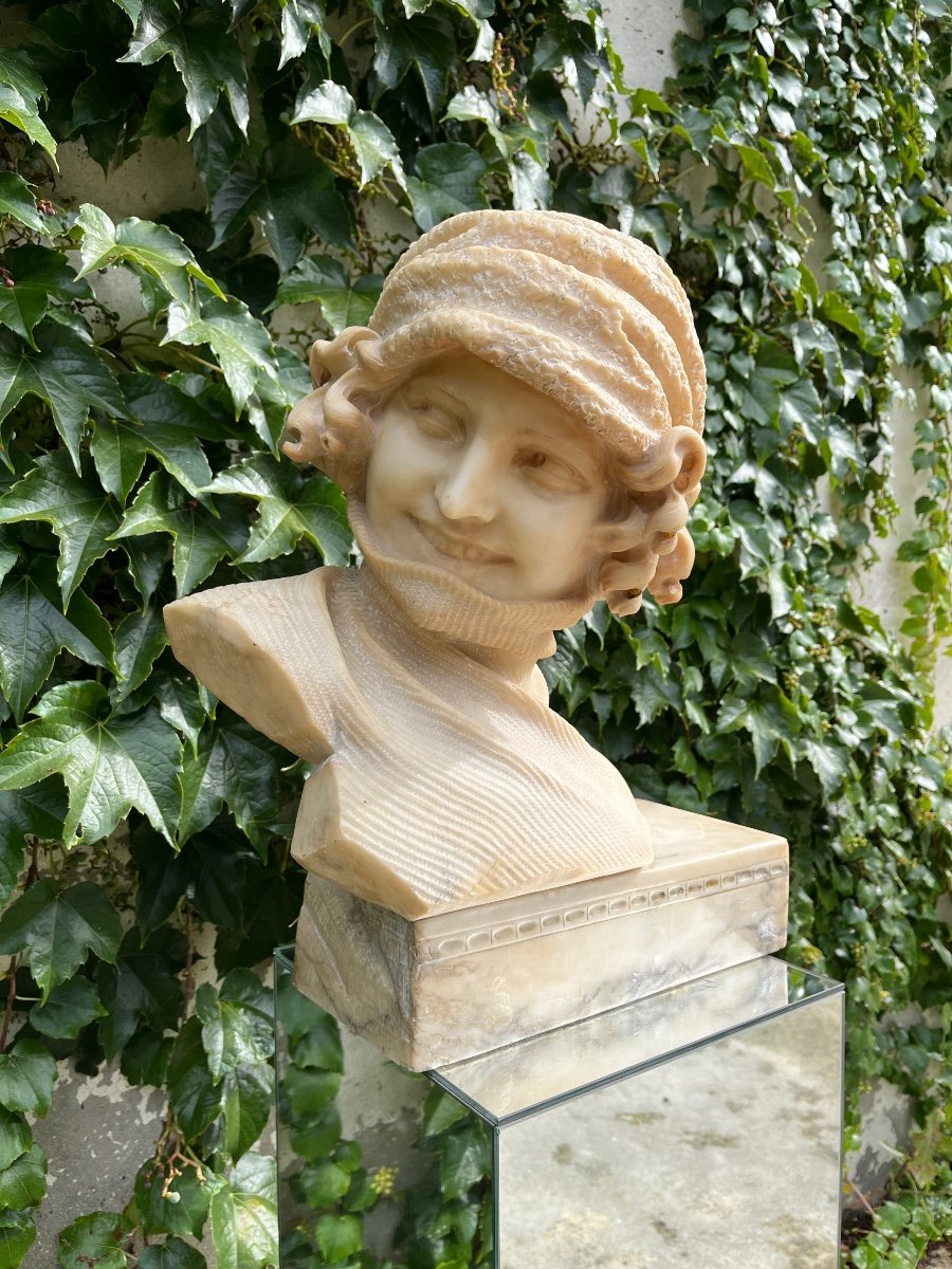 Bust Of A Woman With A Bonnet.