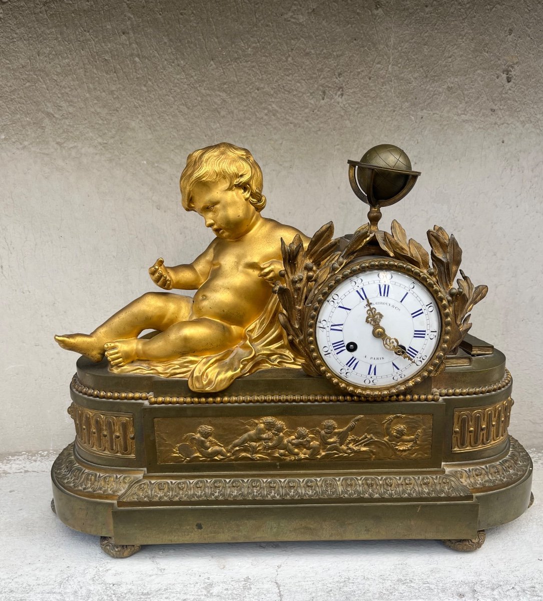 Pendule A L’enfant D’époque Napoleon III