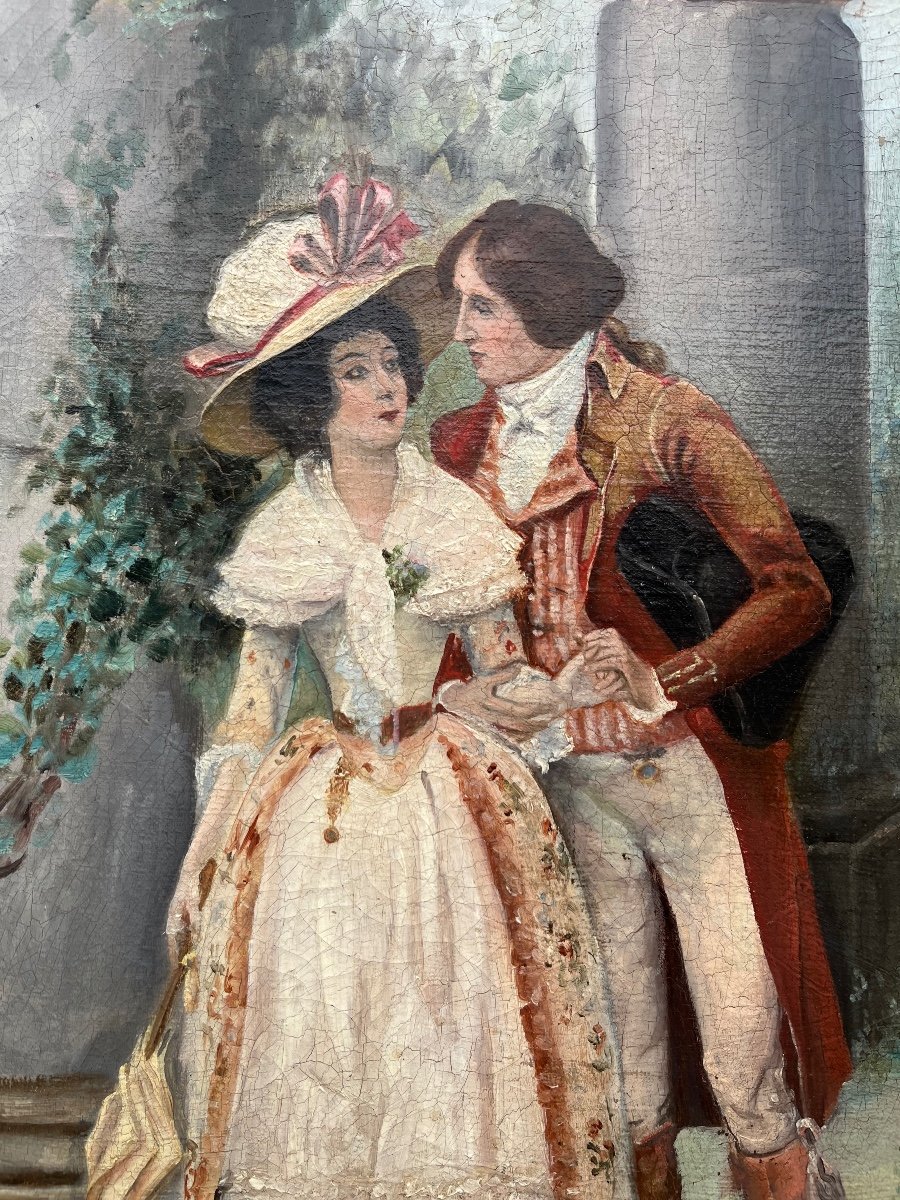 19th Century Glamour Scene Painting -photo-4