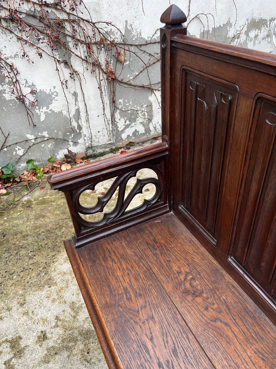 19th Century Gothic Style Bench -photo-3