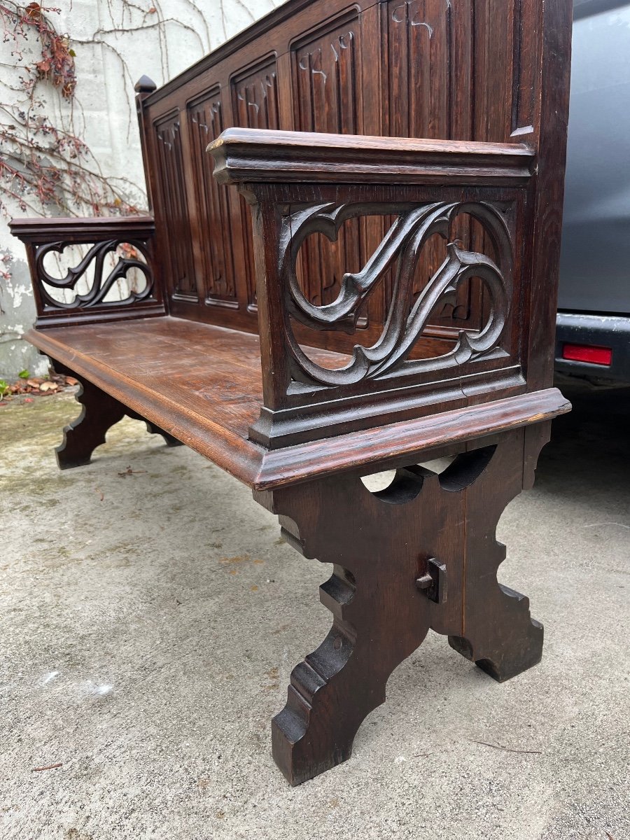 19th Century Gothic Style Bench -photo-1