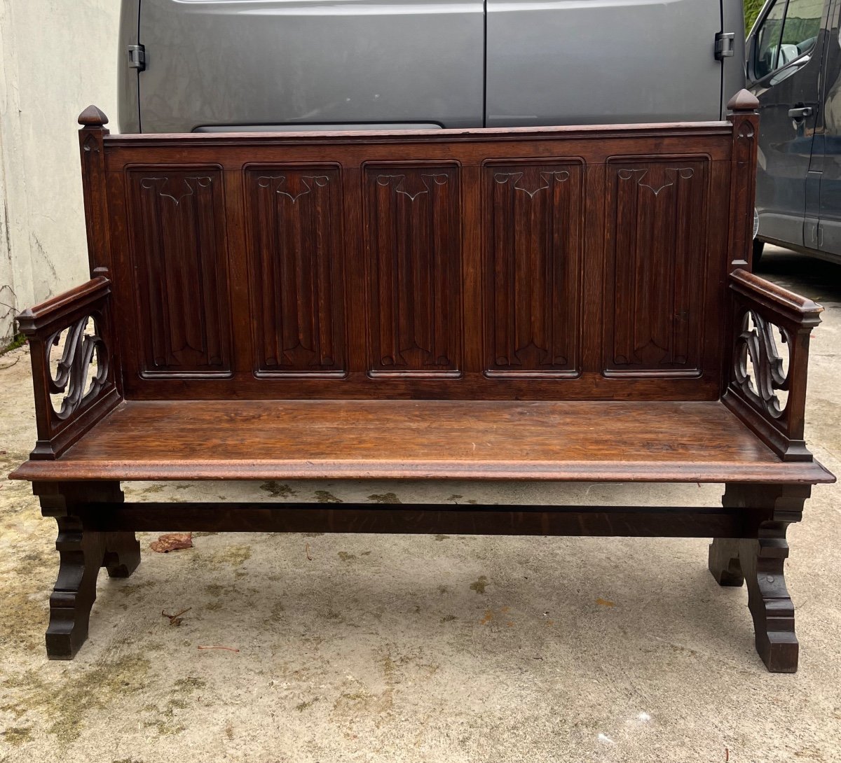 19th Century Gothic Style Bench 