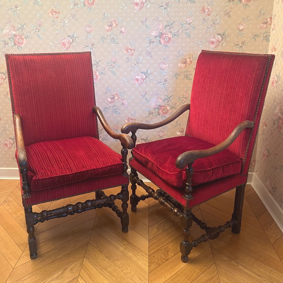 Pair Of Louis XIII Armchairs