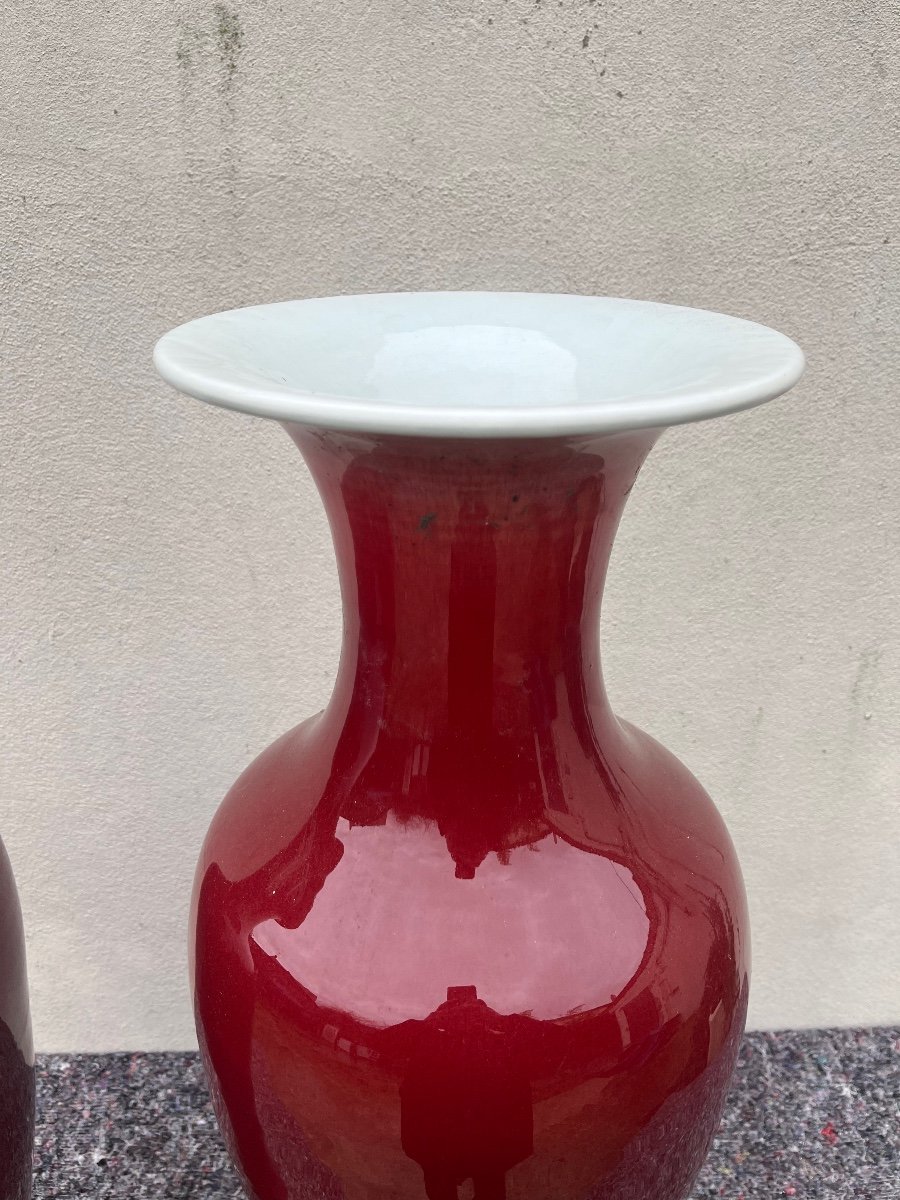 Paire De Vases Sang De Bœuf -photo-2