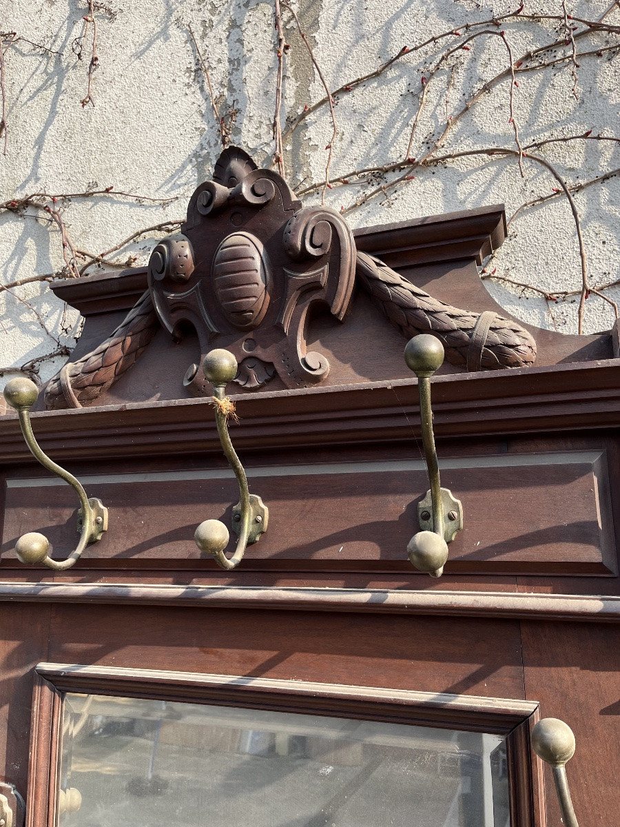 Large Napoleon III Period Coat Rack-photo-4