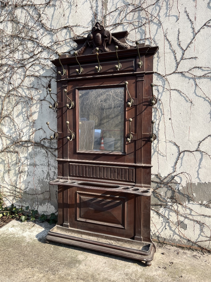 Large Napoleon III Period Coat Rack-photo-1