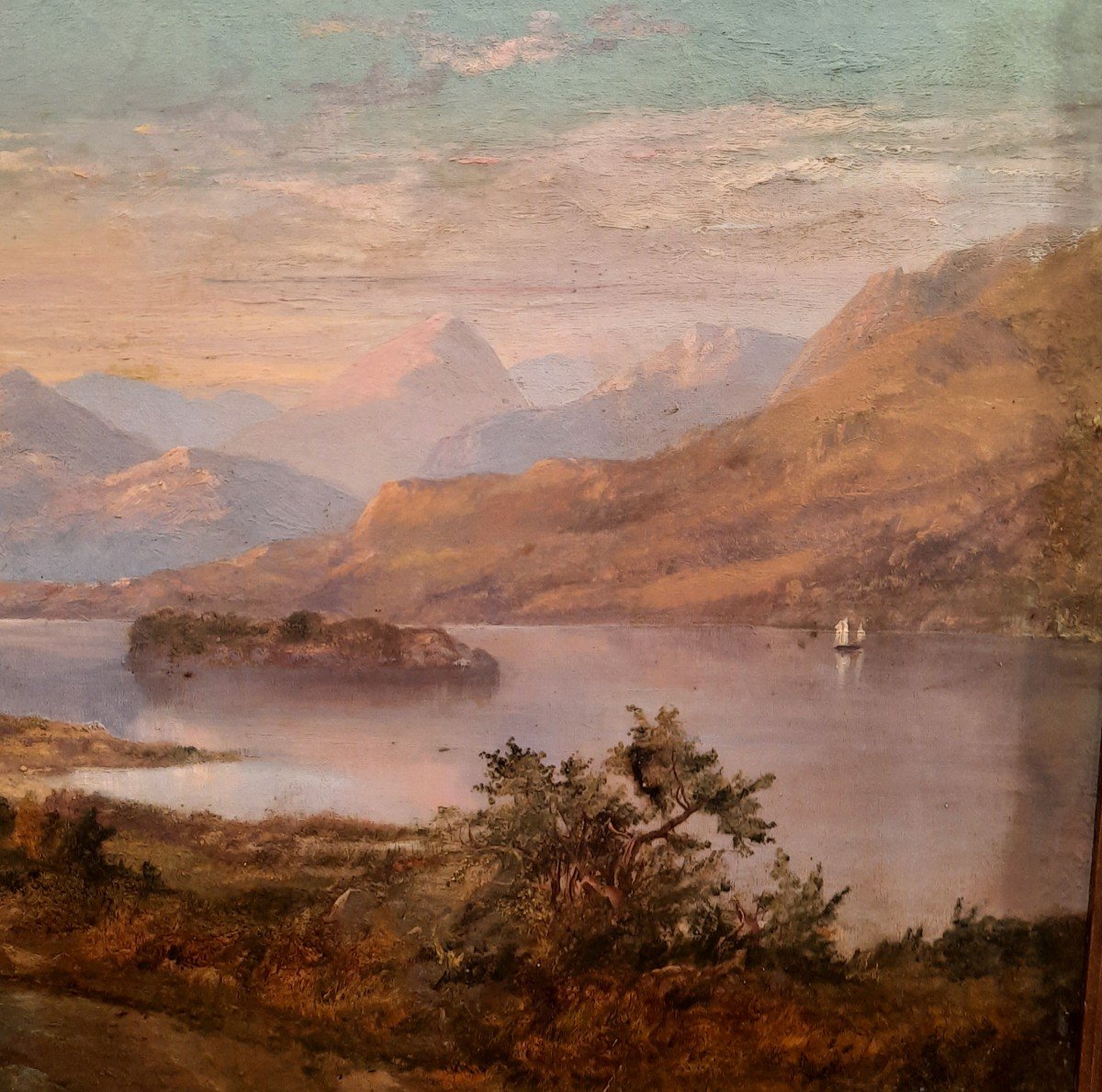 Scène de paysage de montagne époque XIXème -photo-2