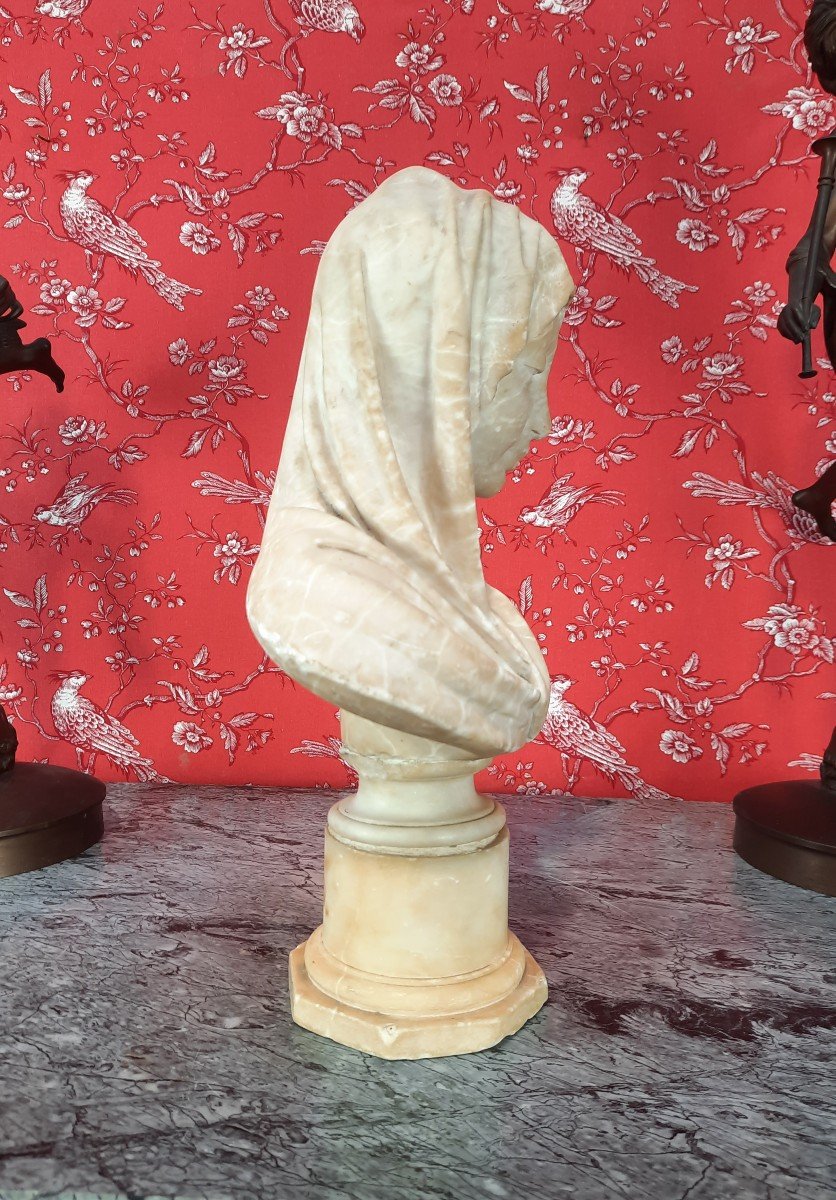 Sculpture représentant une vierge XIXème -photo-4