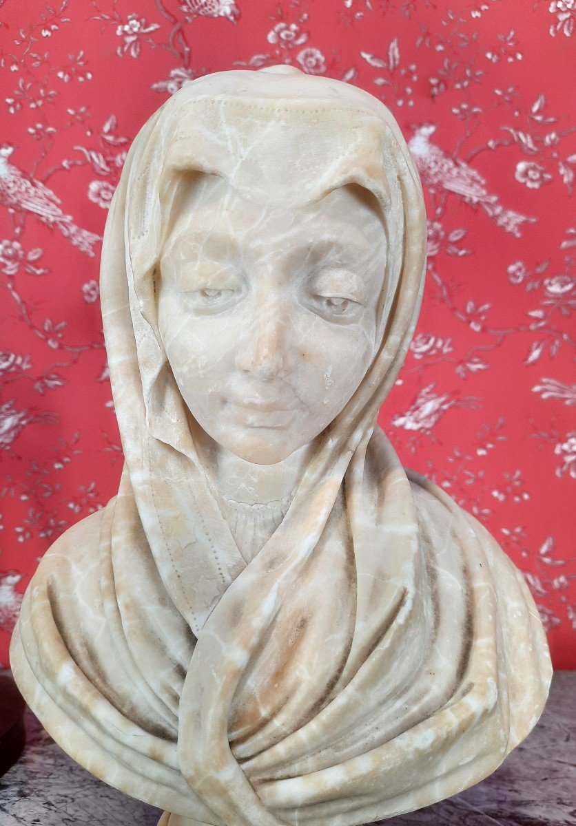 Sculpture représentant une vierge XIXème -photo-2