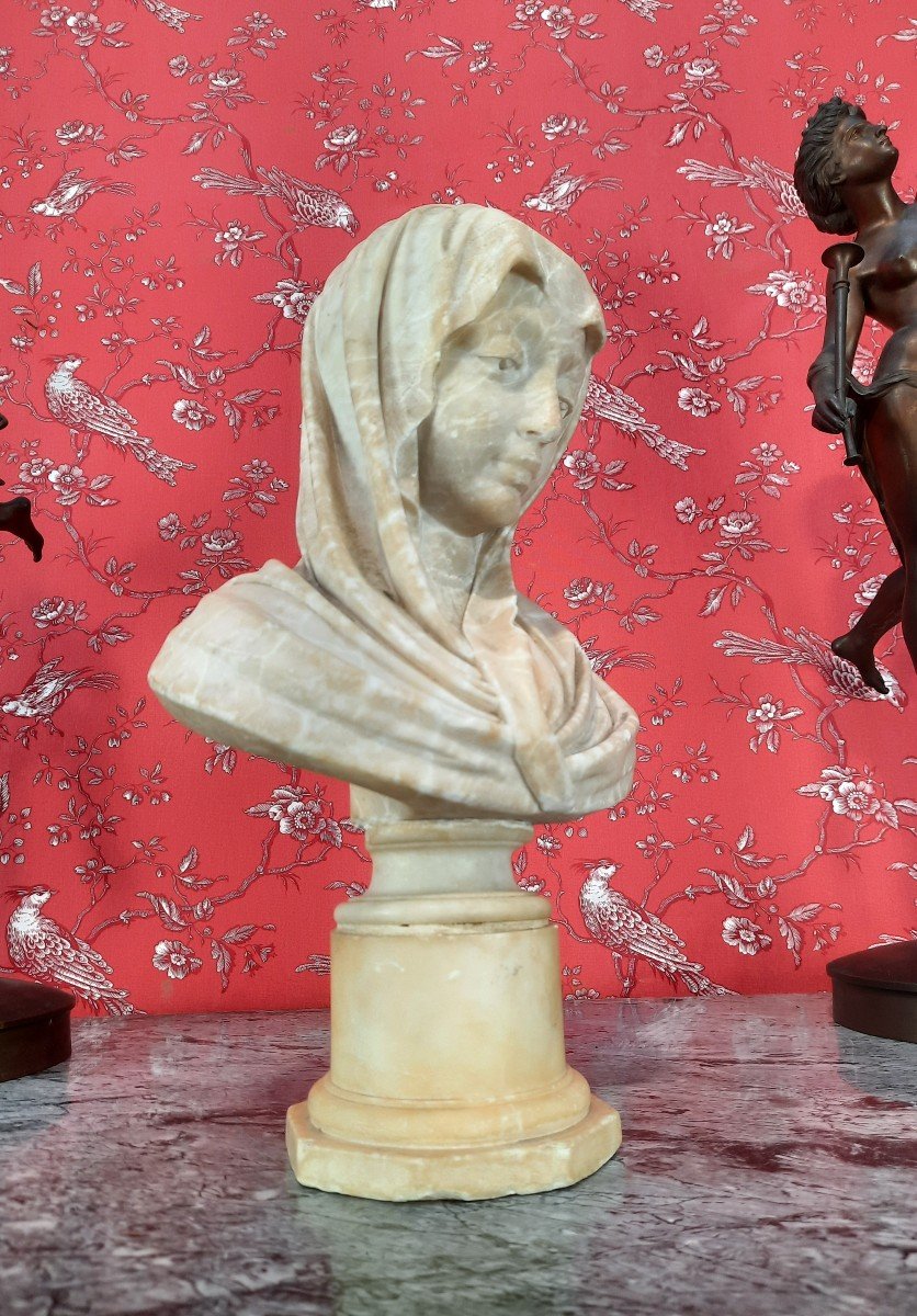 Sculpture représentant une vierge XIXème -photo-3