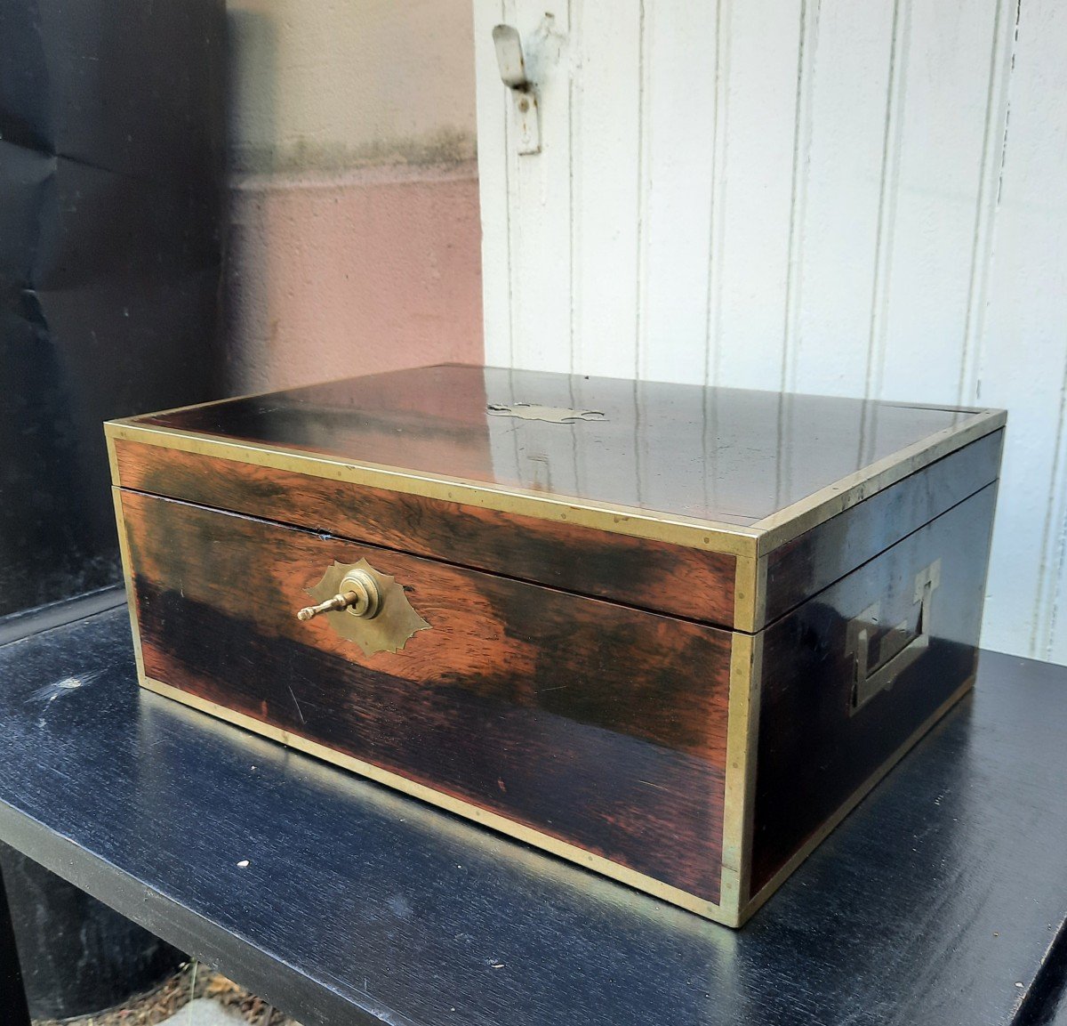 Coffret boîte en palissandre époque XIXème -photo-2