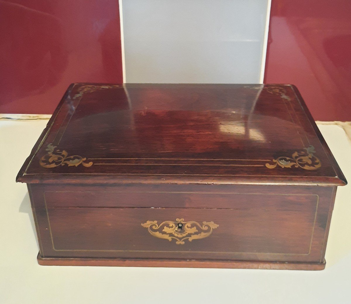 Coffret en palissandre d'époque Napoléon III 