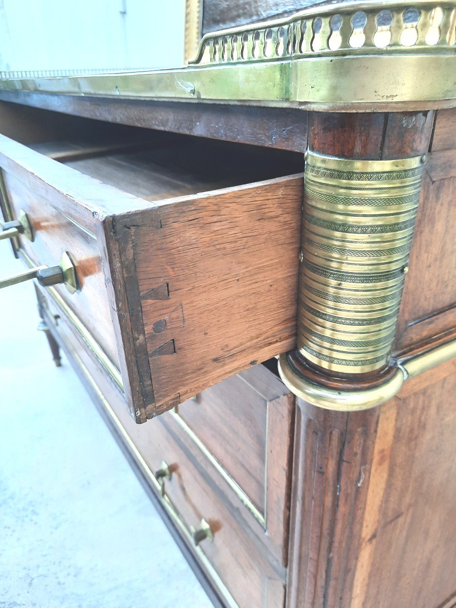 Louis XVI Period Chest Of Drawers In 18th Century Mahogany-photo-6