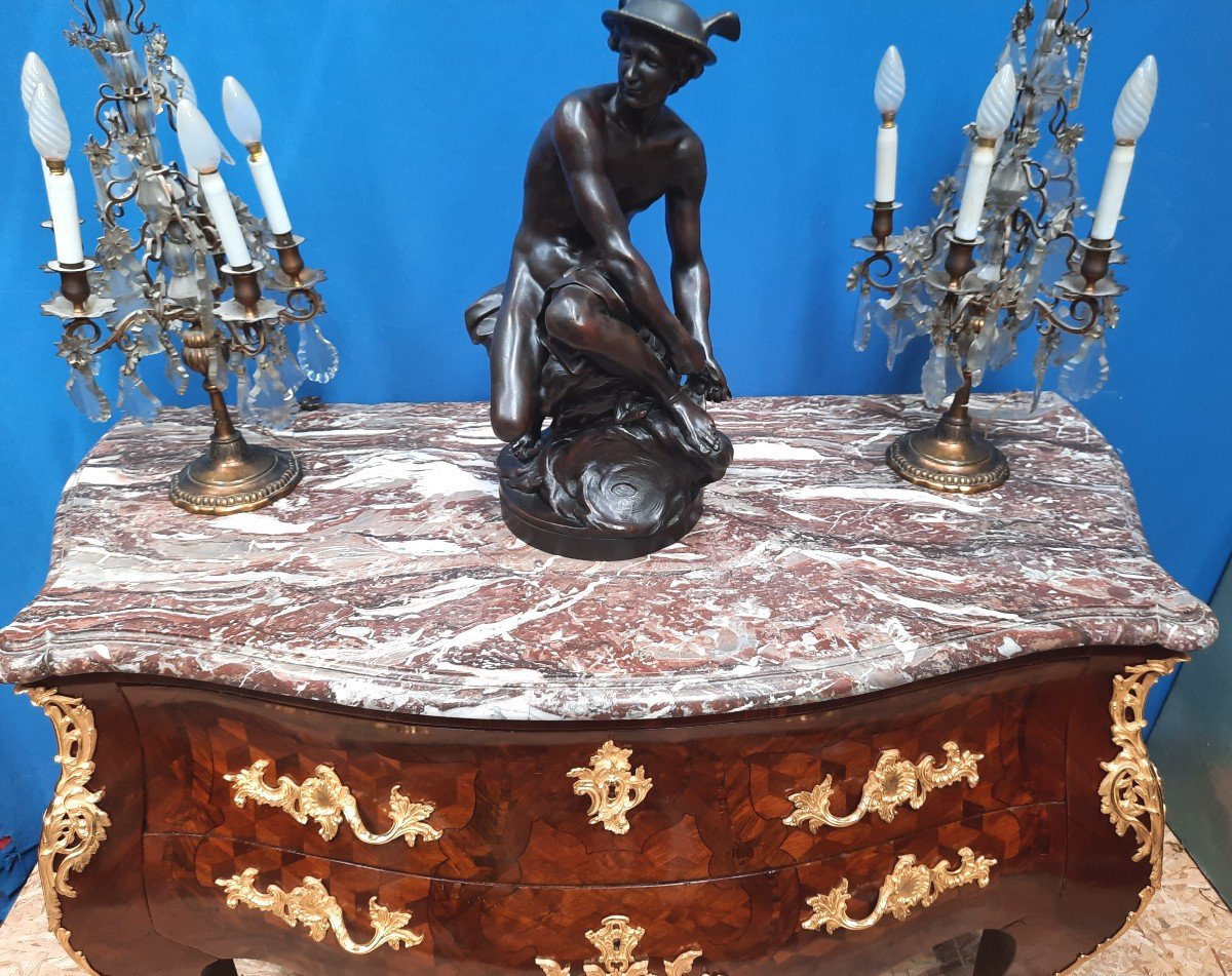 Commode de style Louis.XV  d'époque Napoléon III -photo-3