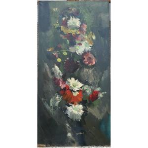 Bouquet Of Flowers On Canvas