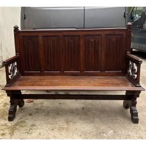 19th Century Gothic Style Bench 