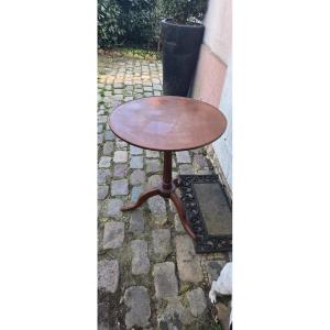 19th Century Mahogany Pedestal Table With Bowl