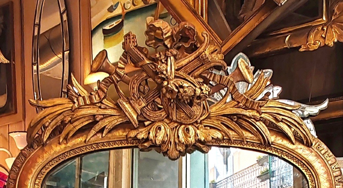 Grand Miroir, Bois Doré, XIX ème -photo-2