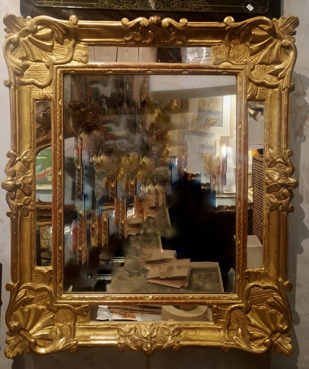 Miroir à parecloses, époque 18ème 