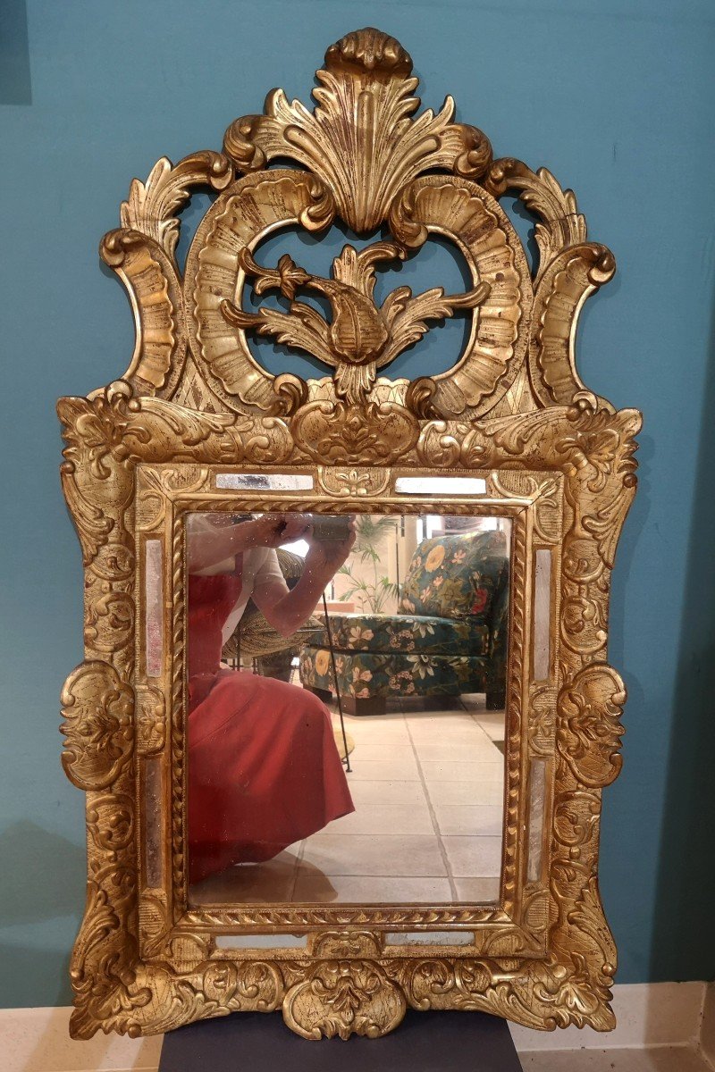 Miroir Bois Doré, Louis XV époque 18ème 