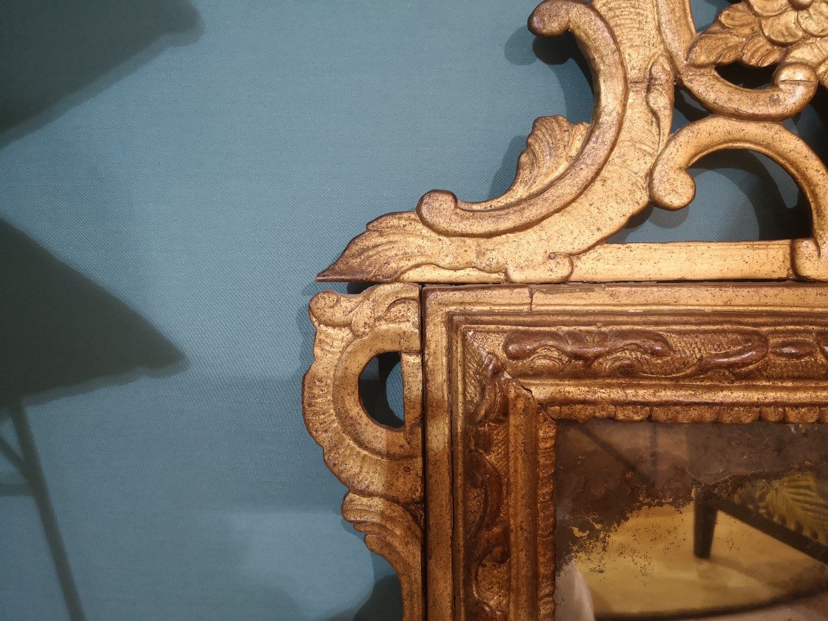 Miroir bois doré Époque début Louis XV -photo-4