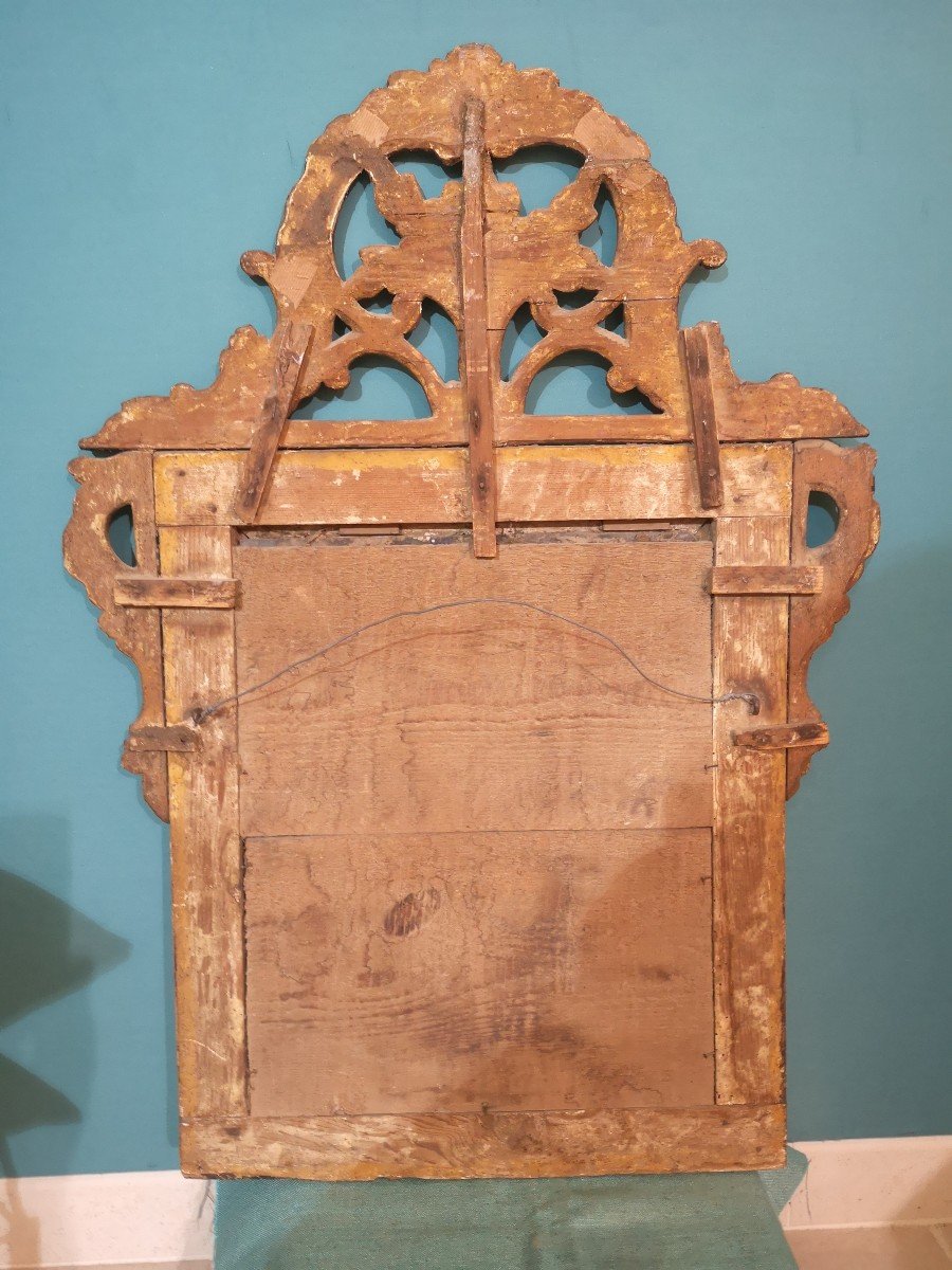 Miroir bois doré Époque début Louis XV -photo-1