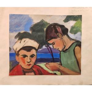 Georges Joubin (1888-1983) Portraits d'Enfants 