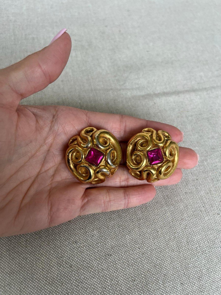 Boucles d'Oreilles Vintage Alexis Lahellec-photo-1