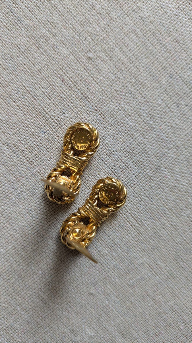 Boucles d'Oreilles Clips Vintage Céline -photo-2