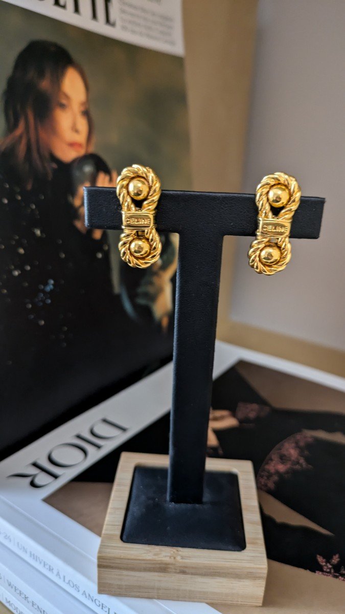 Boucles d'Oreilles Clips Vintage Céline 