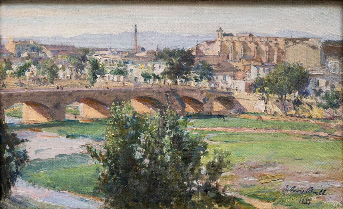 Espagne - Vue De Valencia – Signé J. Peris Brell, Daté 1933