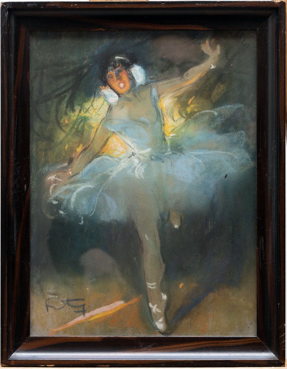 Belle Epoque Paris - Fortuney (1875 – 1951) – Ballerine – Pastel – Signé