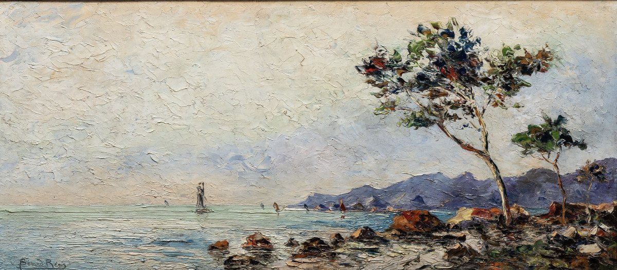 Bissinger Louis (1899 – 1978) – Mediterranean Landscape – Oil On Panel – Signed Régis Bérard-photo-3