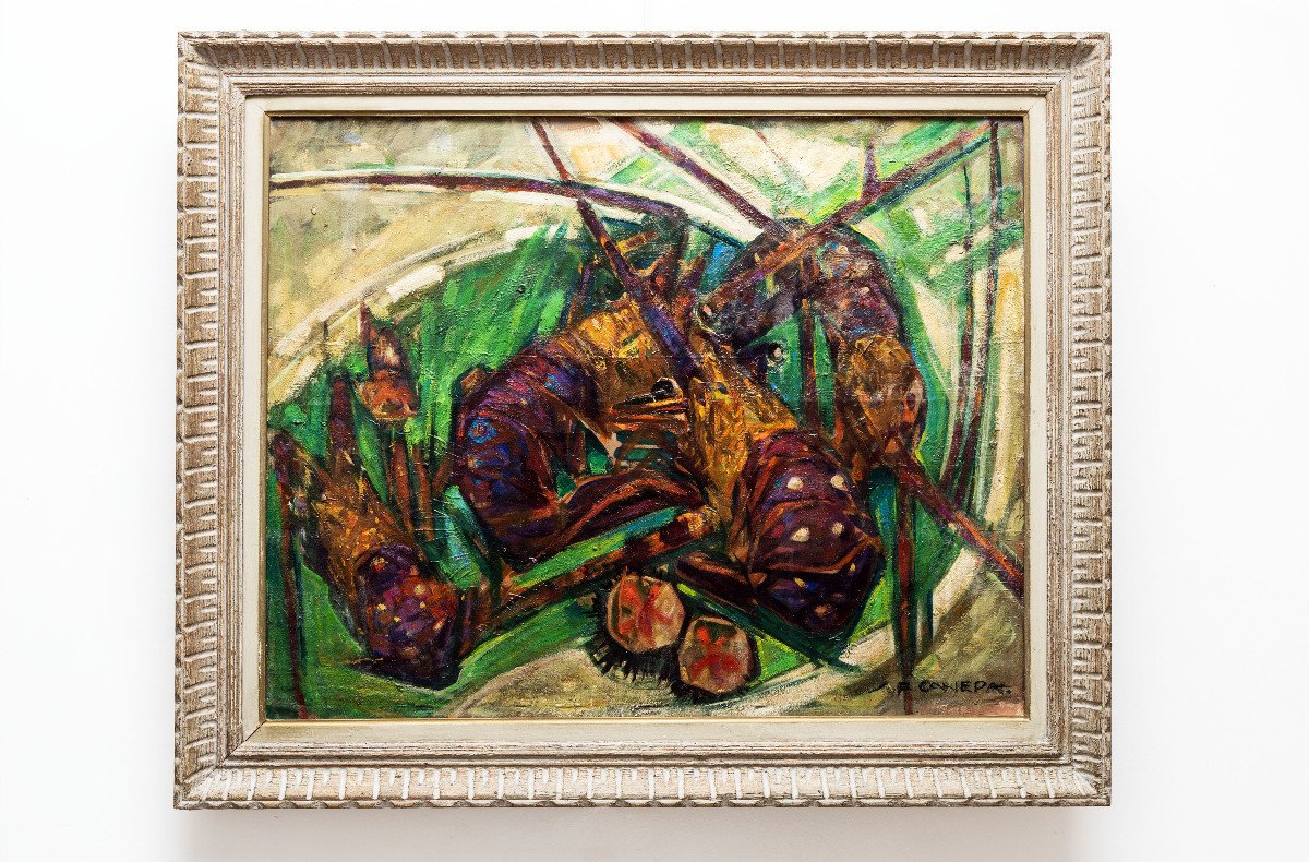 South Of France - Canepa Jean-frédéric - The Lobsters - Oil On Canvas - Signed-photo-5